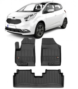 Kia Venga, Hatchback, Din 2009 - 2019 , Set Covorase Auto Tip Tavita Premium 3D, din cauciuc accesorii pentru autoturismul tau - masina v170138