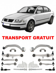 Kit complet de brate suspensie fata, compatibil cu Volkswagen Passat B5 sedan, B5.5 fabricat intre anii 1996-2005