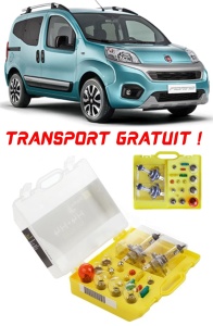 Kit trusa Set becuri H4 compatibila cu Fiat Fiorino din 2000 – 2015 , bec far, semnalizare , pozitie, iluminare numar, frana, plafoniera, stop frana