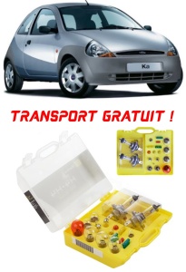 Kit trusa Set becuri H4 compatibila cu Ford Ford Ka Mk1 din 1996 - 2008 , bec far, semnalizare , pozitie, iluminare numar, frana, plafoniera, stop frana