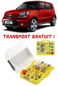 Kit trusa Set becuri H4 compatibila cu Kia Soul din 2008 - 2014 , bec far, semnalizare , pozitie, iluminare numar, frana, plafoniera, stop frana