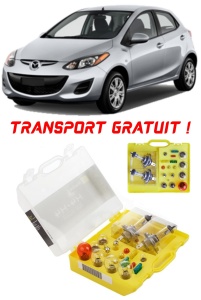 Kit trusa Set becuri H4 compatibila cu Mazda Mazda 2 din 2007 - 2014 , bec far, semnalizare , pozitie, iluminare numar, frana, plafoniera, stop frana