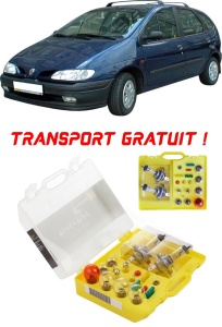 Kit trusa Set becuri H4 compatibila cu Renault Scenic I din 1996 - 2003 , bec far, semnalizare , pozitie, iluminare numar, frana, plafoniera, stop frana