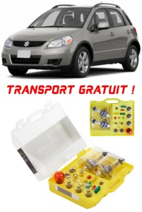 Kit trusa Set becuri H4 compatibila cu Suzuki SX4 I din 2006 - 2014 , bec far, semnalizare , pozitie, iluminare numar, frana, plafoniera, stop frana