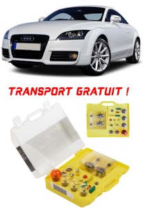 Kit trusa Set becuri H7 compatibila cu Audi TT 8J din 2006 - 2014 , bec far, semnalizare , pozitie, iluminare numar, frana, plafoniera, stop frana