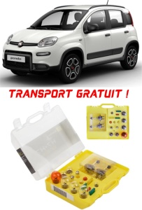 Kit trusa Set becuri H7 compatibila cu Fiat Panda din 2011 – 2020 , bec far, semnalizare , pozitie, iluminare numar, frana, plafoniera, stop frana