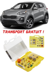 Kit trusa Set becuri H7 compatibila cu Kia Sportage din 2015 - 2021 , bec far, semnalizare , pozitie, iluminare numar, frana, plafoniera, stop frana