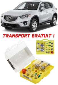 Kit trusa Set becuri H7 compatibila cu Mazda CX-5 din 2012 - 2017 , bec far, semnalizare , pozitie, iluminare numar, frana, plafoniera, stop frana