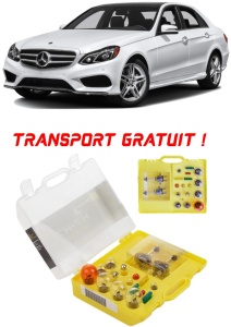 Kit trusa Set becuri H7 compatibila cu Mercedes-Benz W212 din 2009 - 2016 , bec far, semnalizare , pozitie, iluminare numar, frana, plafoniera, stop frana