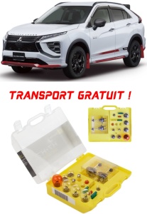 Kit trusa Set becuri H7 compatibila cu Mitsubishi Eclipse Cross din 2017 - 2021 , bec far, semnalizare , pozitie, iluminare numar, frana, plafoniera, stop frana