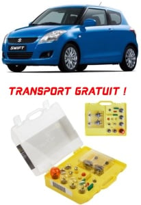 Kit trusa Set becuri H7 compatibila cu Suzuki Swift din 2010 - 2017 , bec far, semnalizare , pozitie, iluminare numar, frana, plafoniera, stop frana