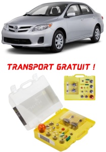 Kit trusa Set becuri H7 compatibila cu Toyota Corolla din 2013 - 2019 , bec far, semnalizare , pozitie, iluminare numar, frana, plafoniera, stop frana