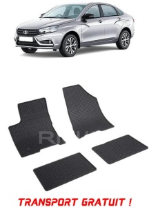 Lada Vesta, Sedan, fabricat din 2015 - Prezent, set covorase auto dedicate, din cauciuc 100% Premium - Transport Gratuit accesorii pentru autoturismul tau - masina v39068