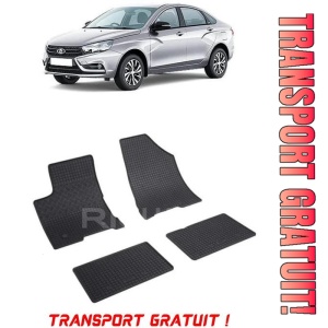 Lada Vesta, Sedan, fabricat din 2015 - Prezent, set covorase auto dedicate, din cauciuc 100% Premium - Transport Gratuit