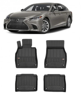 Lexus Ls III Din 2000 - 2006, Sedan , Set Covorase Auto Tip Tavita Premium 3D, din cauciuc accesorii pentru autoturismul tau - masina v163713