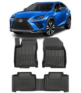 Lexus Nx, Suv, Din 02.2015 - Prezent , Set Covorase Auto Tip Tavita Premium 3D, din cauciuc accesorii pentru autoturismul tau - masina v170009