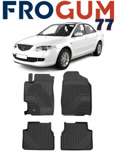 Mazda 6 I Din 02.2002 - 2008, Sedan , Set Covorase Auto Tip Tavita Premium 3D, din cauciuc accesorii pentru autoturismul tau - masina v168511