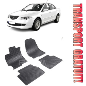 Mazda 6 I, Sedan, fabricat din 02.2002 - 2008, set covorase auto dedicate, din cauciuc 100% Premium