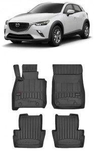 Mazda CX-3, Suv, Din 06.2015 - Prezent , Set Covorase Auto Tip Tavita Premium 3D, din cauciuc accesorii pentru autoturismul tau - masina v172313