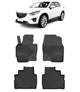Mazda CX-5 I Din 02.2012 - 06.2017, Suv , Set Covorase Auto Tip Tavita Premium 3D, din cauciuc accesorii pentru autoturismul tau - masina v169185