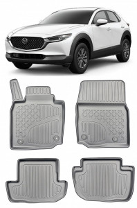 Mazda Mx-30 Electric, Suv, Din 09.2020 - Prezent , Set Covorase Auto Tip Tavita Premium 3D, din cauciuc accesorii pentru autoturismul tau - masina v173130