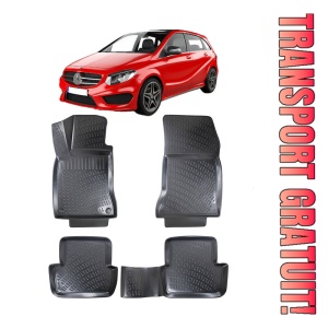 Mercedes B Class W246 II 2011-2018 Set 4 covorase auto din cauciuc tip tavita premium line 3D