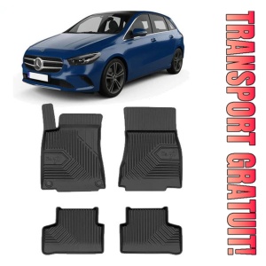 Mercedes B-Class W247 Din 01.2019 - Prezent, Van , Set Covorase Auto Tip Tavita Premium 3D, din cauciuc