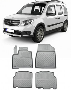 Mercedes Citan W420 Tourer Din 10.2021 - Prezent, Van , Set Covorase Auto Tip Tavita Premium 3D, din cauciuc accesorii pentru autoturismul tau - masina v164534