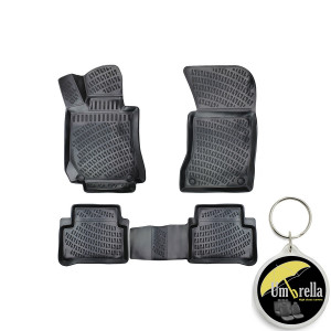 Mercedes E Class W211 III 2003-2009 Set 4 covorase auto din cauciuc tip tavita premium line 3D accesorii pentru autoturismul tau - masina v243303