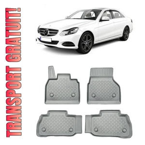 Mercedes E-Class W213 Din 04.2016 - Prezent, Sedan , Set Covorase Auto Tip Tavita Premium 3D, din cauciuc