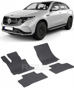Mercedes Eqc fabricat din 05.2019 - Prezent, Suv, set covorase auto dedicate, din cauciuc 100% Premium accesorii pentru autoturismul tau - masina v150168