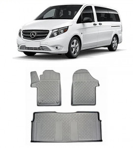 Mercedes Evito W447, Van, Din 11.2020 - Prezent , Set Covorase Auto Tip Tavita Premium 3D, din cauciuc accesorii pentru autoturismul tau - masina v173834
