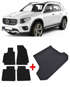 Mercedes GLB Set Covorase + tavita portbagaj auto Mercedes GLB X247 fabricatie 11.2019 - prezent, caroserie suv, portbagaj inferior si superior - Img 2