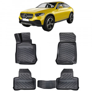 Mercedes GLC Coupe C253 2015- Set 4 covorase auto din cauciuc tip tavita premium line 3D accesorii pentru autoturismul tau - masina v243338