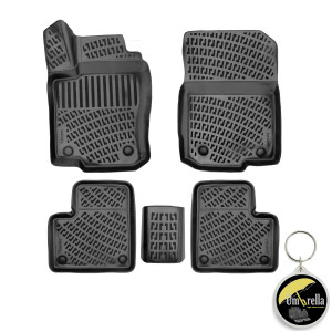 Mercedes GLE-Class 2015-2019 Set 5 covorase auto din cauciuc tip tavita premium line 3D accesorii pentru autoturismul tau - masina v242786