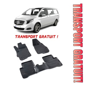 Mercedes Vito W447 2014-2025 Set 2 covorase auto din cauciuc tip tavita premium line 3D - Transport Gratuit!