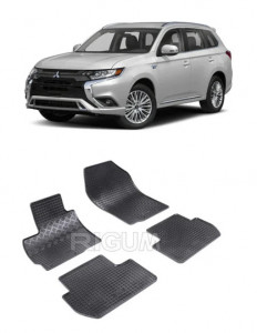 Mitsubishi Outlander II, Suv, fabricat din 03.2007 - 08.2012, set covorase auto dedicate, din cauciuc 100% Premium accesorii pentru autoturismul tau - masina v158592