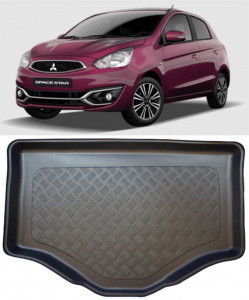 Mitsubishi Space Star Facelift Hatchback din 2017 - 11.2019, Tavita Pentru Portbagaj Lux Premium Dedicata, Portbagaj Inferior *2 accesorii pentru autoturismul tau - masina v199051