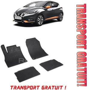 Nissan Micra K14, Hatchback, fabricat din 03.2017 - Prezent, set covorase auto dedicate, din cauciuc 100% Premium - Transport Gratuit