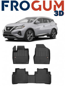 Nissan Murano I Z50 Din 2002 - 2007, Suv , Set Covorase Auto Tip Tavita Premium 3D, din cauciuc accesorii pentru autoturismul tau - masina v163059