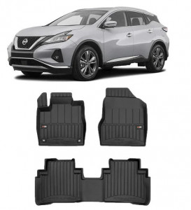 Nissan Murano I Z50 Din 2002 - 2007, Suv , Set Covorase Auto Tip Tavita Premium 3D, din cauciuc accesorii pentru autoturismul tau - masina v163060