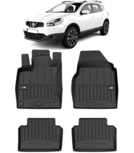 Nissan Qashqai I Din 02.2007 - 01.2014, Suv , Set Covorase Auto Tip Tavita Premium 3D, din cauciuc accesorii pentru autoturismul tau - masina v162866