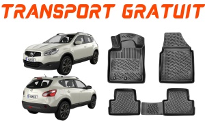 Nissan Qashqai I (J10) 2006-2013 Set 4 covorase auto din cauciuc tip tavita premium line 3D accesorii pentru autoturismul tau - masina v243455