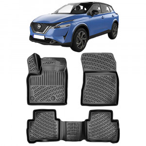 Nissan Qashqai III (J12) 2021- Set 4 covorase auto din cauciuc tip tavita premium line 3D accesorii pentru autoturismul tau - masina v241910