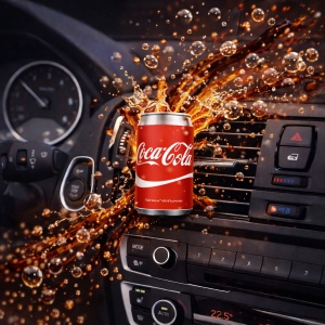 Odorizant Auto 3D Coca Cola Original, Tip Doza, Clip Ventilatie, Parfum Intens și Persistent, Design Realist, Vegan Friendly - Img 4