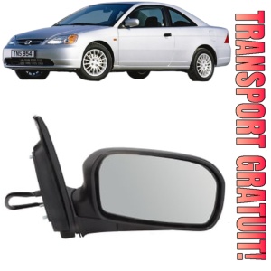 Oglinda Dreapta HONDA CIVIC VII Coupe (EM2) din 2001 - 2005, Auto, Reglaj electric, Completa