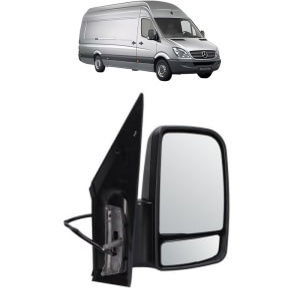 Oglinda Dreapta MERCEDES-BENZ SPRINTER 5-t Van (B906) din 2006 - 2018, Auto, Reglaj manual, Completa - Img 2