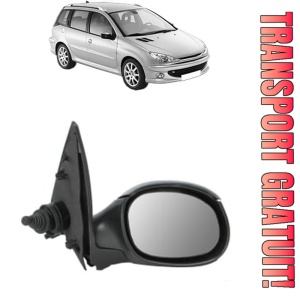 Oglinda Dreapta PEUGEOT 206 SW (2E/K) din 2002 - 2008, Auto, Reglaj mecanic, Completa