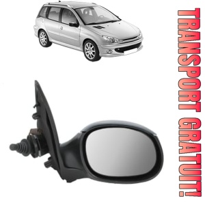 Oglinda Dreapta PEUGEOT 206 SW (2E/K) din 2002 - 2008, Auto, Reglaj mecanic, Completa