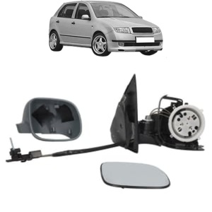 Oglinda Dreapta SKODA FABIA I (6Y2) din 1999 - 2008, Auto, Reglaj mecanic, Completa - Img 2